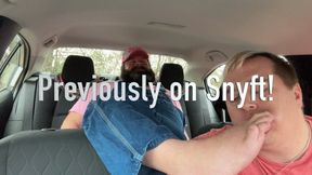Snyft: Brisket's Feet Tickled in the Car Making Him Moan and Giggle