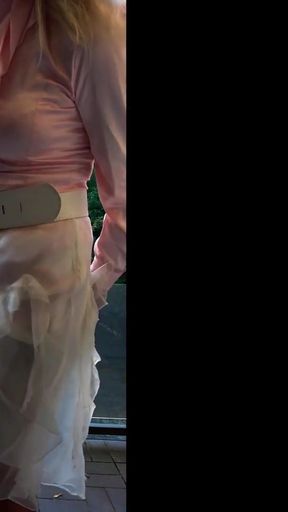 Epic moment from &quot;Cumshot In Sheer Silk &amp; Shiny Satin&quot;