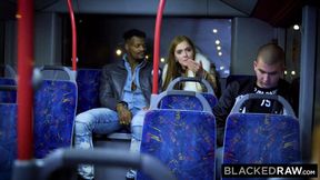 Two Beauties Devour Gigantic Black Cock&#x1F346; In Public Vehicle!