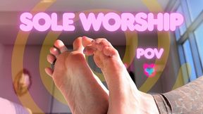 Sole Worship POV - On your Knees for Me