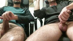 my friend cums watching porn