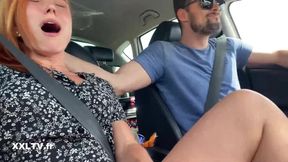 Clemence Audiard Masturbates in the Car