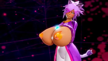 Rouge the bat and Blaze the cats massive breast expansion