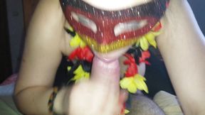 Blowing your cock while you watch the game POV