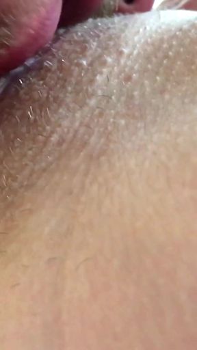 Husband cleans my pussy after I pee. Eating pussy to orgasm close up