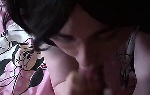 Sissy Slut Luce: Facial Fun with a Big Cock