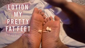 Lotion for Fat Femdom Feet POV