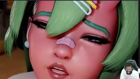 Tomboy Rian Riding a Cock, Tight Bald Pussy Nemia Anal Cumshot Fuck, Thicc Ass Mercy Side Fuck
