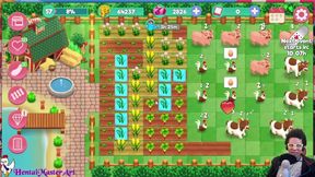 Straight threeway in Booty Farm #101 with hentai game art