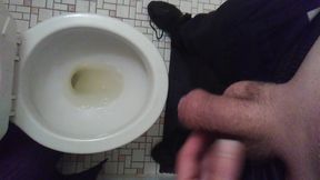 Taking a Pee While Partly Shaved