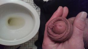 Taking a Pee While Partly Shaved