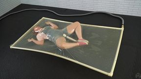 In denim overalls and a vacuum bed a vibrator and orgasms