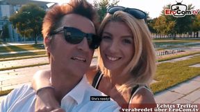 Skinny Blonde Teen Picked Up for a Real Date in Germany