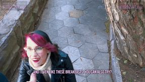 KissCat love breakfast with sausage - he pickup Russian student for outdoor sex