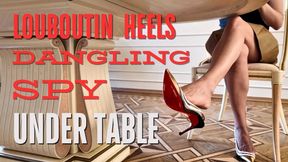 Louboutin Heel Dangle & Leg Worship POV - SPY Under Mistress Ksana 's Desk