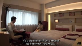 Japanese wife seductively undresses for her first JAV performance