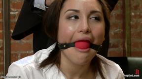 ”Campus babe vibed in ankle suspension”