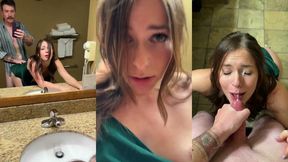princess jess hot fucking sex in a green satin dress and hells in hotel sink with accidental facial porn video