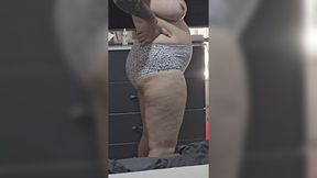 Stepmom experiments with new lingerie in front of stepson