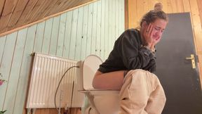 Exploding enema leakage.