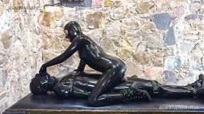 Lying Bondage Domination, T2 Used and Made to Eat Cum - Alex Latex