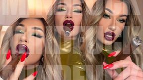 Gold Latex, Dark Lips & Cigar M!ndfuck