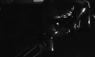 Latex sex. Latex dog sex chained