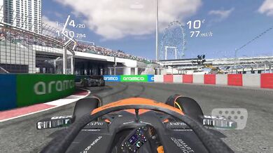 F1 driver droppin laps on marina bay track with mclaren fury