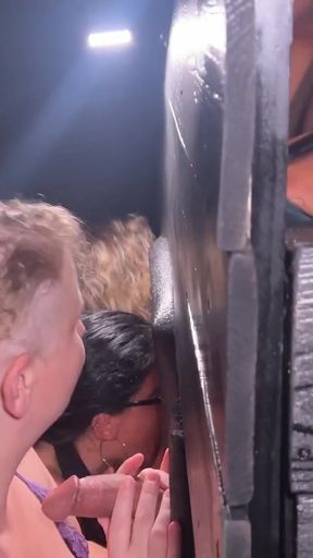 Key moment from &quot;Reverse Gloryhole Interviews: Asking Questions of People Getting Their Dicks Sucked - Cliff Media&quot;