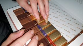 Woman love chocolate