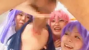 Cute Cosplay Girls in Wild Group Sex Extravaganza!