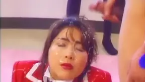 Stewardess Seduction: Busty JAV Babe Takes Creamy Facial After Wild Ride