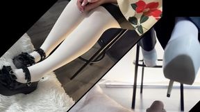 Footjob In Shoes And From A Pretty Maid