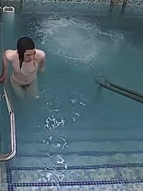 Woman in pool