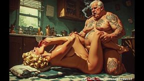 Cartoon movie features milfed mom in sexy lingerie and high heels