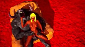 [Gameplay] I wanted to sit in the chair, Nofurri monster put me on his horsecock /...