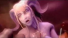 Coliseum of Lust - Orc with a big dick fucks night elf pussy while minions cheer him on