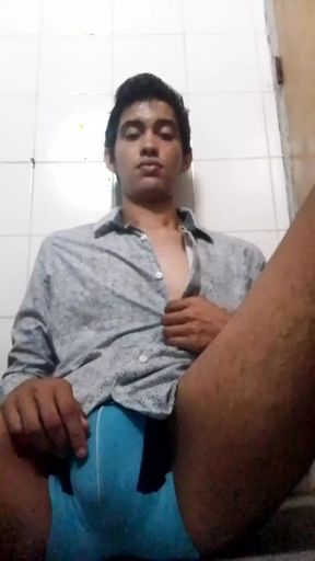 Handjob in the bathroom