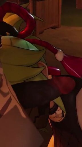 Kuki Shinobu About to Be Spitroasted by Hilichurls - Part 1 Genshin Impact Threesome Sex Video