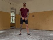 Almost caught masturbating in an abandoned building🔥💦