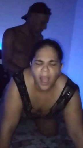 Jaw-dropping moment from &quot;My stepdad caught me on a video call, I gave him a delicious blowjob and then fucked me with his&quot;