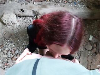 Unfathomable anal with riping hose in the abandoned abode.Cum on ass