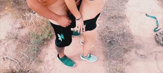 I have sex outdoors with a follower, outdoors 100% real