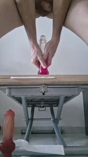 3 dildos in the ass
