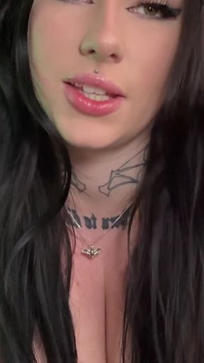 Dommy Goth girl with Giant Boobs JOI   Clip 1