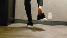Sunshinesgoldenarch black Adidas shoeplay
