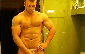 Muscular Russian Hunk Strips and Plays