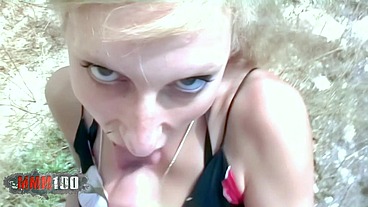 Skinny French Blonde Starla-Candy Hunts for Cock in Nature POV, Gets Fucked by Phil Hollyday