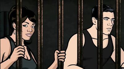 Lana from Archer Hentai gets fucked hard in jail