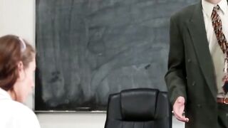 Stupid slut Anya Olsen gets her cunt smashed in detention